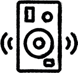 Aufkleber - Music, speakers vector icon in grunge style