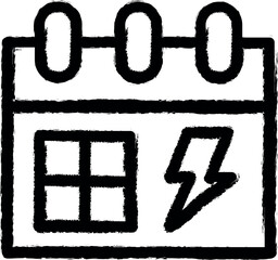 Aufkleber - Calendar vector icon in grunge style