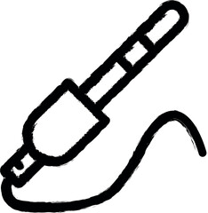 Aufkleber - Sound, usb vector icon in grunge style