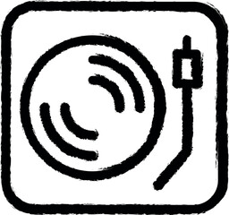 Aufkleber - Record player vector icon in grunge style
