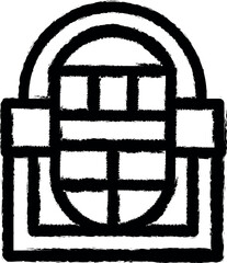 Aufkleber - Music box vector icon in grunge style