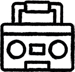 Aufkleber - Tape recorder vector icon in grunge style