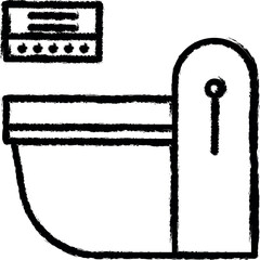 Aufkleber - Smart bathroom vector icon in grunge style