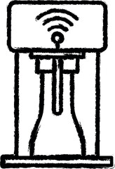 Aufkleber - Smart coffee vector icon in grunge style