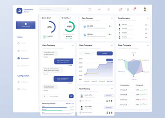UI UX Infographic dashboard. UI design with graphs, charts and diagrams. Web interface template