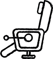 Aufkleber - Smart chair vector icon in grunge style
