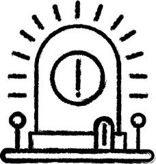 Aufkleber - Smart home siren vector icon in grunge style