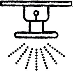 Aufkleber - Smart smoke detector vector icon in grunge style