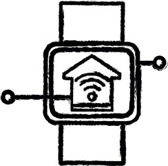 Aufkleber - Smart watch vector icon in grunge style