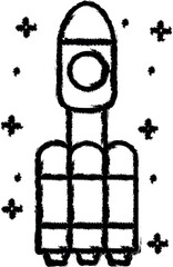 Aufkleber - Spaceship vector icon in grunge style