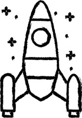 Aufkleber - Spaceship vector icon in grunge style
