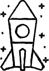 Aufkleber - Spaceship vector icon in grunge style