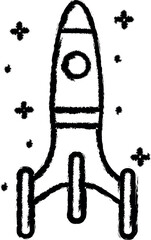 Aufkleber - Spaceship vector icon in grunge style