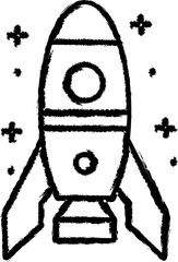 Aufkleber - Spaceship vector icon in grunge style