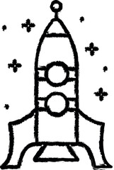 Aufkleber - Spaceship vector icon in grunge style