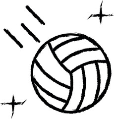 Poster - Volleyball, sport vector icon in grunge style