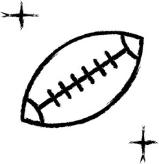 Poster - American football, sport vector icon in grunge style