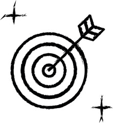 Aufkleber - Darts, sport vector icon in grunge style