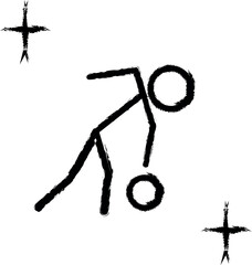 Poster - Bowling, sport vector icon in grunge style