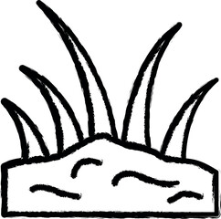 Aufkleber - Spring, grass vector icon in grunge style