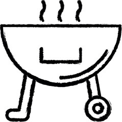 Poster - Bbq vector icon in grunge style