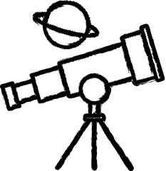 Aufkleber - telescope vector icon in grunge style