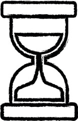 Poster - hourglass vector icon in grunge style