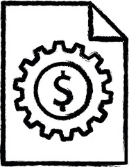 Aufkleber - financial management vector icon in grunge style