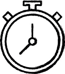 Poster - Stopwatch vector icon in grunge style