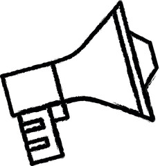 Aufkleber - Megaphone vector icon in grunge style
