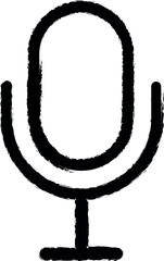Aufkleber - Theatre mic vector icon in grunge style