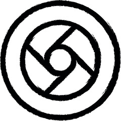 Aufkleber - Diaphragm, camera, theatre vector icon in grunge style