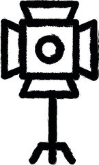 Poster - Spotlights, theatre vector icon in grunge style