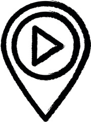 Aufkleber - Theatre location vector icon in grunge style