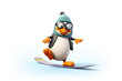© Innese - Cute 3d penguin on snowboard