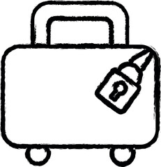 Poster - Suitcase, tourism, travel vector icon in grunge style