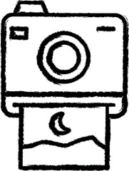 Aufkleber - Photo camera, travel vector icon in grunge style