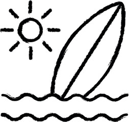Poster - Surfing, travel, sun vector icon in grunge style