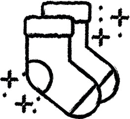 Aufkleber - Socks clothes vector icon in grunge style