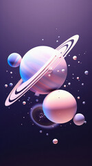 Wall Mural - Abstract background with planets and space. Eps 10 .