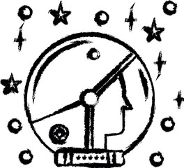 Aufkleber - Helmet vector icon in grunge style