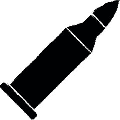 Poster - bullet vector icon in grunge style