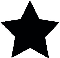 Poster - five-pointed star vector icon in grunge style