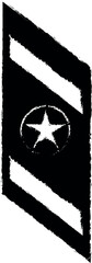 Aufkleber - military epaulettes vector icon in grunge style
