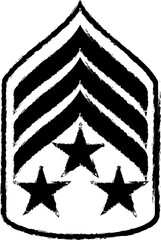 Aufkleber - military epaulettes vector icon in grunge style