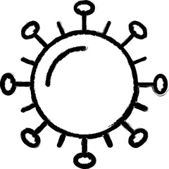 Poster - microbe vector icon in grunge style