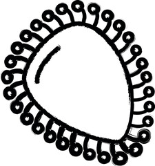 Aufkleber - virus vector icon in grunge style