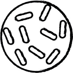 Aufkleber - bacteria vector icon in grunge style