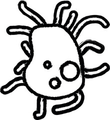 Poster - microbe vector icon in grunge style