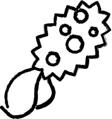 Aufkleber - virus vector icon in grunge style